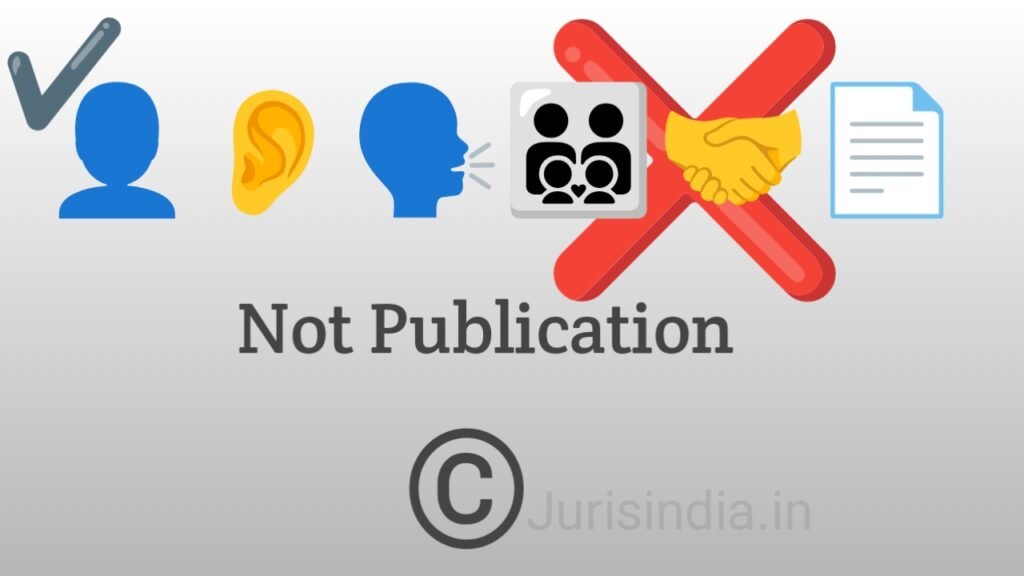 work not deemed to be publish or performed in public, copyright