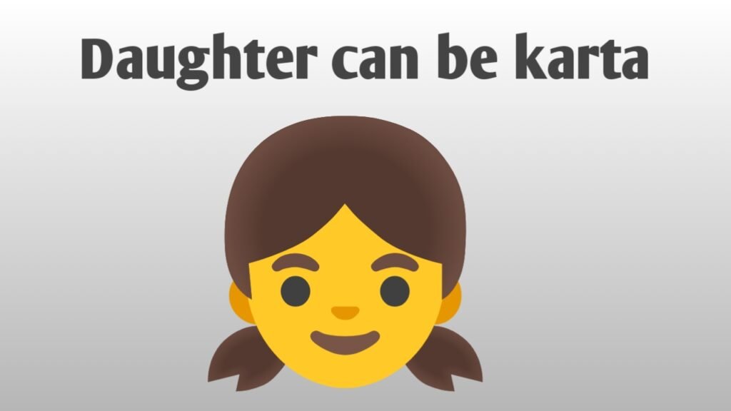 Can daughter be karta in hindu joint family